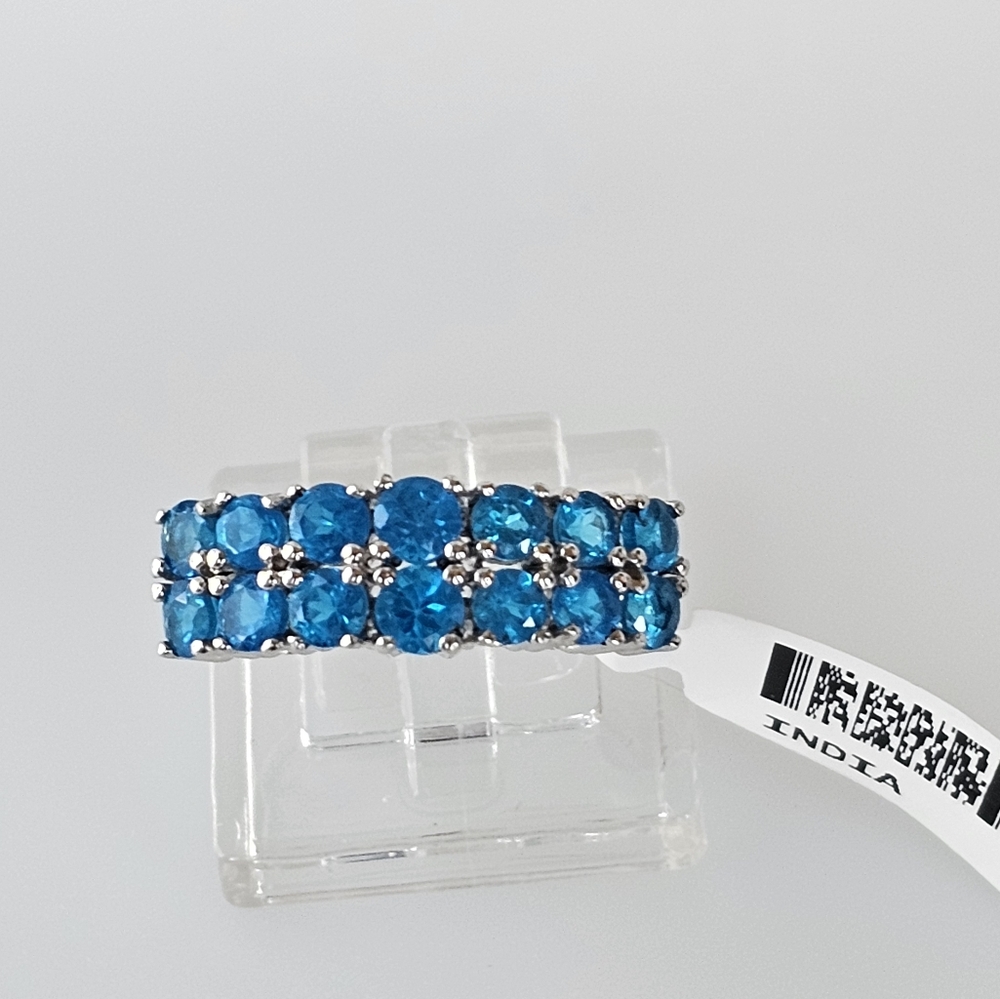 Genuine Neon Apatite Ring in Sterling Silver Size 8! NWT